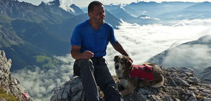 Bergwandern wandern mit Hund