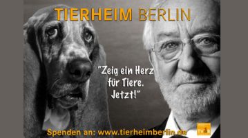 Prominente Unterstützung für das Tierheim Berlin Plakat für Tierheim Berlin