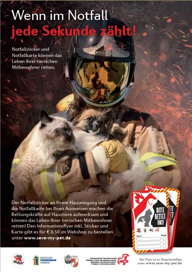 Poster für Notfall-Sticker