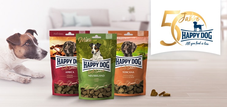 Happy Dog Soft Snacks gewinnen