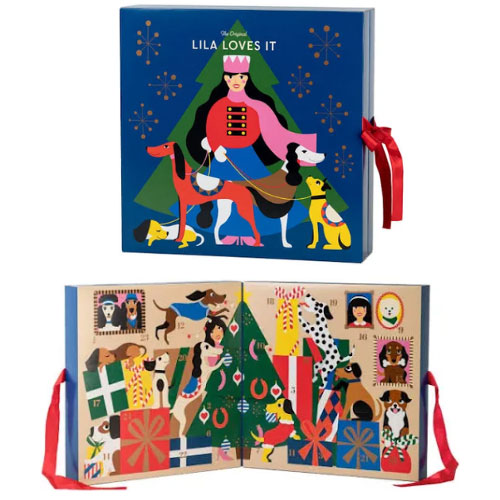 Bunter Adventskalender für Hunde von Lila Loves It mit festlichen Motiven und liebevoller Gestaltung.