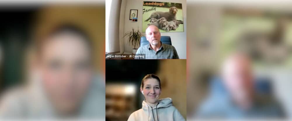 Collage: Oben Coach und Autor Jürgen Böttcher, unten DER HUND Redakteurin und Hundetrainerin Veronika Rothe